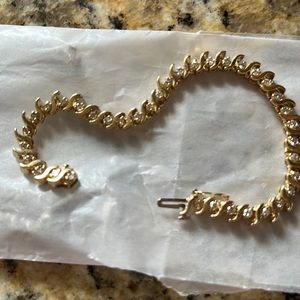 Gold Diamond Tennis Bracelet